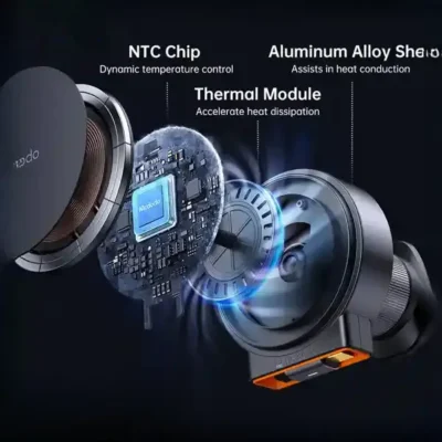 هولدر وایرلس رو داشبوردی و دریچه کولری مک دودو Mcdodo MagQ Qi2 Magnetic Wireless Car Charger CH-0090 8