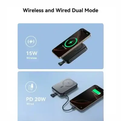 پاوربانک وایرلس مگنتی 10000 جویروم Joyroom 22.5W Qi2 Magnetic Wireless Power Bank JR-PBM11 4
