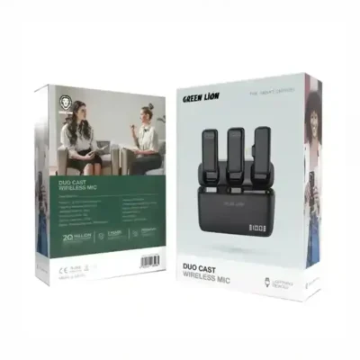 میکروفون بی سیم یقه ای لایتنینگ گرین لاین Green Lion DUO Cast Wireless Microphone GNDCTWMICLGBK 4