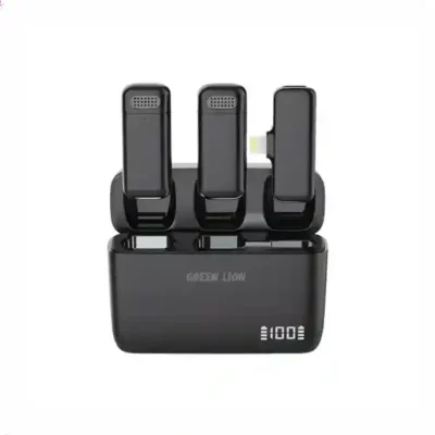 میکروفون بی سیم یقه ای لایتنینگ گرین لاین Green Lion DUO Cast Wireless Microphone GNDCTWMICLGBK