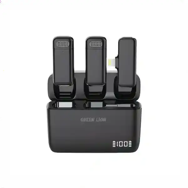 میکروفون بی سیم یقه ای لایتنینگ گرین لاین Green Lion DUO Cast Wireless Microphone GNDCTWMICLGBK