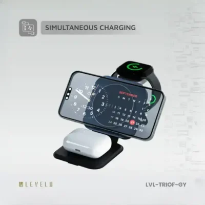 شارژر بیسیم 3 کاره لولو Levelo TrioFlow 3 In 1 Wireless Charger 3