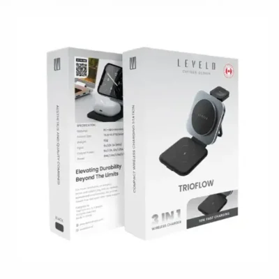 شارژر بیسیم 3 کاره لولو Levelo TrioFlow 3 In 1 Wireless Charger 9