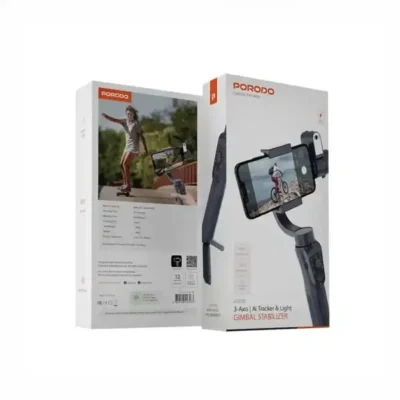 گیمبال با قابلیت تشخیص چهره پرودو Porodo 3-Axis Ai Tracker & Light Gimbal Stabilizer PD-LFST035 5