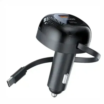 شارژر فندکی 47 وات همراه با کابل تایپ سی پرودو Porodo Dual Port Car Charger PD-FWCH030