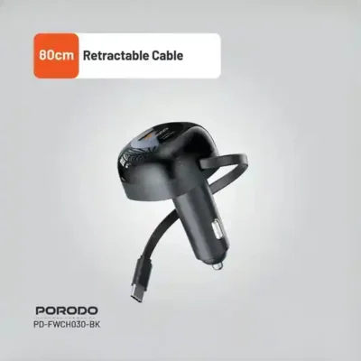 شارژر فندکی 47 وات همراه با کابل تایپ سی پرودو Porodo Dual Port Car Charger PD-FWCH030 6