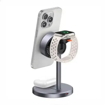 شارژر وایرلس سه کاره مک دودو Mcdodo MagQ Qi2 Magnetic Wireless Charging Station CH-2463 11