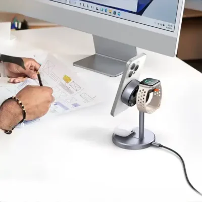 شارژر وایرلس سه کاره مک دودو Mcdodo MagQ Qi2 Magnetic Wireless Charging Station CH-2463 7