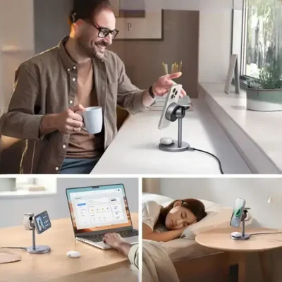 شارژر وایرلس سه کاره مک دودو Mcdodo MagQ Qi2 Magnetic Wireless Charging Station CH-2463 9
