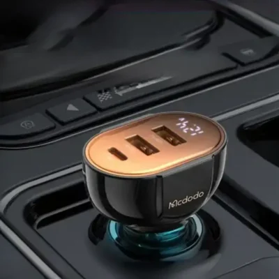 شارژر فندکی سه پورت 100 وات مک دودو Mcdodo Digital Display PD Car Charger CC-2300 8