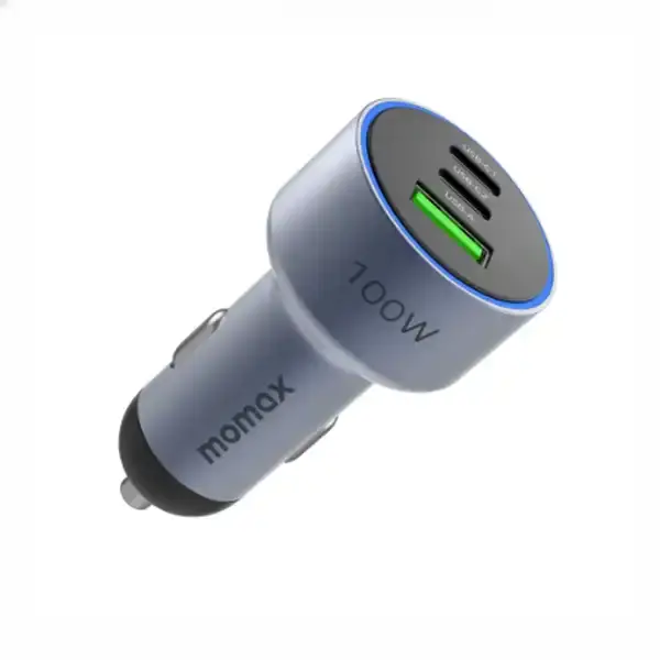 شارژر فندکی سه پورت 100 وات مومکس Momax MoVe Car Charger UC17E
