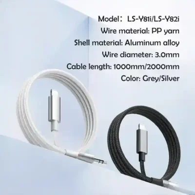 کابل تبدیل لایتنینگ به جک 3.5 میلیمتری 2 متر الدینیو Ldnio Lightning To 3.5MM Audio Cable LS-Y82I 2