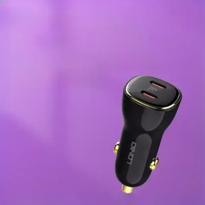 شارژر فندکی 60 وات با کابل همراه الدینیو LDNIO Car Charger C104 5
