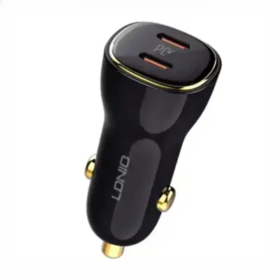 شارژر فندکی 60 وات با کابل همراه الدینیو LDNIO Car Charger C104