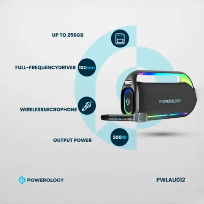 اسپیکر بلوتوثی پاورولوژی Powerology Deep Bass Party Speaker PWLAU012 6