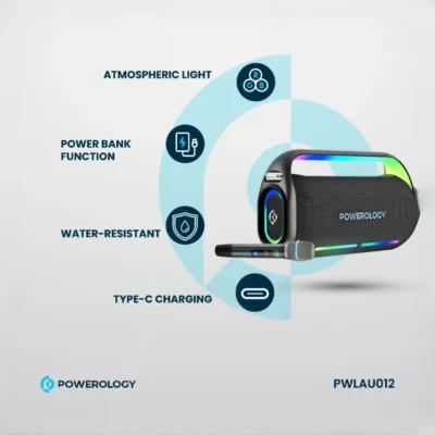 اسپیکر بلوتوثی پاورولوژی Powerology Deep Bass Party Speaker PWLAU012 10