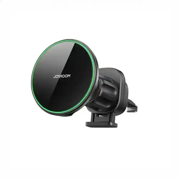هولدر مگنتی و شارژر وایرلس دریچه کولری جویروم Joyroom Magnetic Wireless Car Charger Holder JR-ZS412