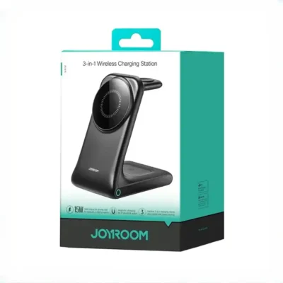 شارژ وایرلس رومیزی 3 در 1 جویروم JOYROOM 3 in 1 Wireless Charging Station JR-W15 4