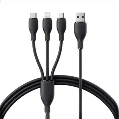 کابل سه سر 1.3 متر بیسوس Baseus 3.5A Ultra-Fast Charging Cable CB000161