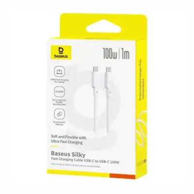 کابل دو سر تایپ سی 100 وات 1 متر بیسوس Baseus Silky Series Type-C to Type-C CB000114 6