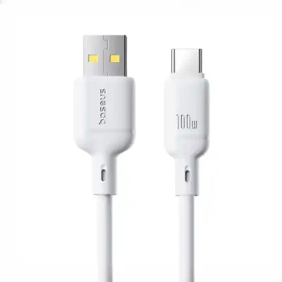 کابل تایپ سی 100 وات یک متر بیسوس Baseus Silky Series 1m 100W USB to USB-C CB000113 7