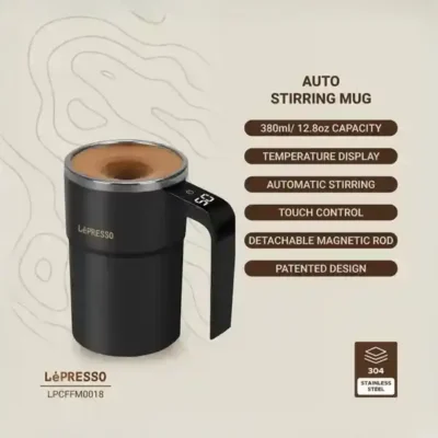 ماگ همزن مغناطیسی لپرسو LePresso Stirmagic Auto Stirring Mug LPCFFM0018 2