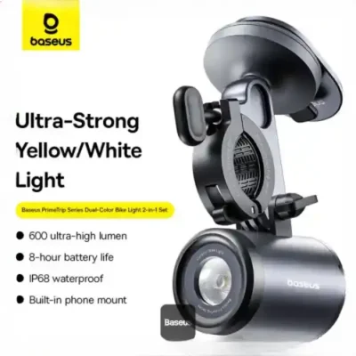 هولدر و چراغ قوه دوچرخه و موتور بیسوس Baseus PrimeTrip Light And Bike Holder BS-CG025 2