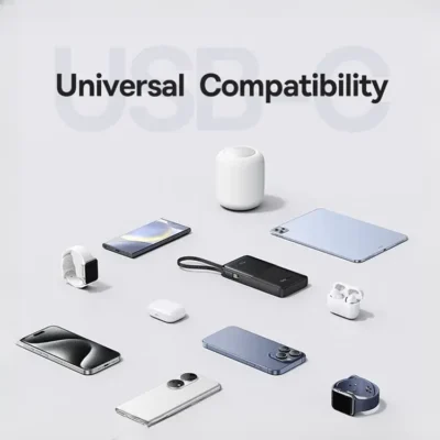 پاوربانک 20وات 20000 با کابل بیسوس Baseus Power Bank Bipow 2 With Cable PPBD2-2W20 13