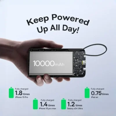 پاوربانک 20وات 20000 با کابل بیسوس Baseus Power Bank Bipow 2 With Cable PPBD2-2W20 10