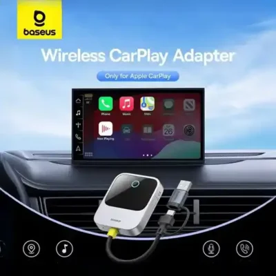 دانگل بیسیم کار پلی بیسوس Baseus PrimeTrip Wireless CarPlay Adapter BS-CG027 4