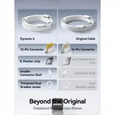 کابل دو سر تایپ سی 100 وات 1 متر بیسوس Baseus Dynamic4 Type-C To Type-C CB000160 4