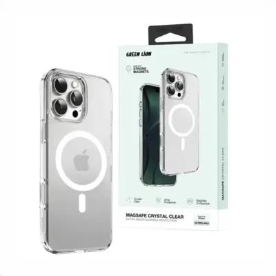 قاب محافظ مگ سیف دار گرین لاین Green Lion Magsafe Crystal Clear Iphone 16 GNMCRYC16CL 7