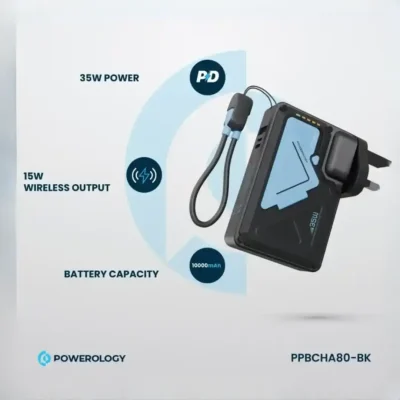 شارژر دیواری و پاوربانک وایرلس 10000 پاورولوژی Powerology 10000mAh Wall Charger MagSafe Power Bank PPBCHA80 5