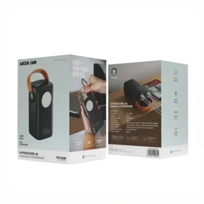 پاوربانک 65 وات 40000 گرین لاین Green Lion Hyper core 40 Power Bank GNHYPCO40BK 4