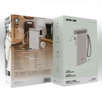 لیبل پرینتر حرارتی گرین لاین Green Lion Snap Lable Thermal Printer GNSNLBLPNTWH 4
