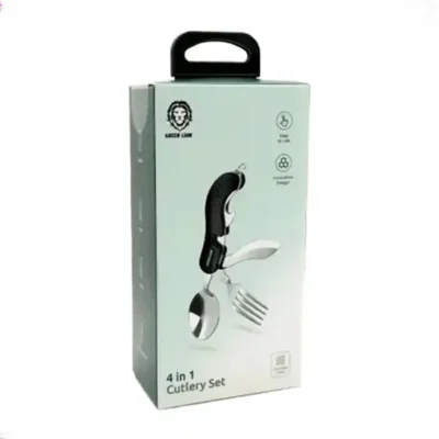 ست قاشق و چنگال مسافرتی گرین لاین Green Lion 4 in 1 Cutlery Set GN4IN1CSETBK 4