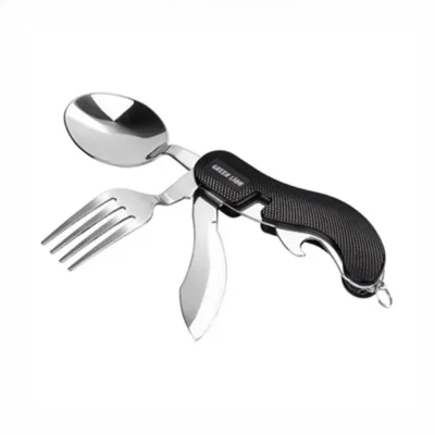 ست قاشق و چنگال مسافرتی گرین لاین Green Lion 4 in 1 Cutlery Set GN4IN1CSETBK
