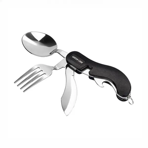 ست قاشق و چنگال مسافرتی گرین لاین Green Lion 4 in 1 Cutlery Set GN4IN1CSETBK