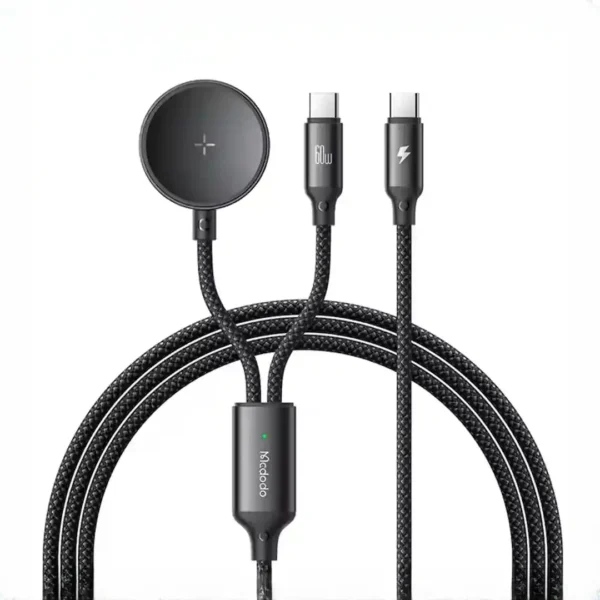 کابل دو سر تایپ سی و شارژر گلکسی واچ 60 وات مک دودو Mcdodo Cable Wireless Charger CA-421