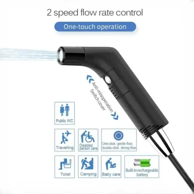 خودشور همراه با شلنگ مسافرتی گرین لاین Green Lion Portable Travel Bidet GNPORTRBDTBK 7