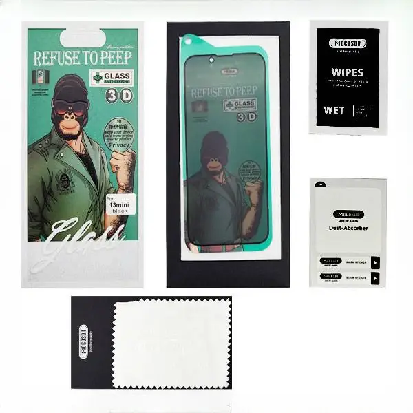 گلس شیشه ای تمام چسب حریم شخصی آیفون Mocoson Full Glue Glass Privacy iPhone 12 Pro/iPhone 12