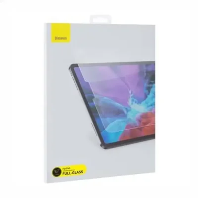 محافظ صفحه شیشه ای تمام صفحه بیسوس Apple iPad 9.7 Baseus 0.3mm Full Tempered Glass SGBL021302