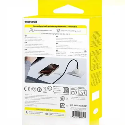 کابل دو سر تایپ سی فست شارژ 100 وات یک متری بیسوس Baseus Lit CB000148 3