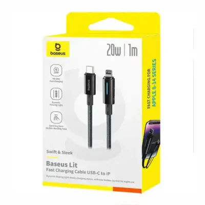 کابل تایپ سی به لایتنینگ 20 وات یک متری بیسوس BASEUS CB000146 Lit 5