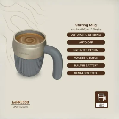 ماگ همزن مغناطیسی لپرسو Lepresso Stirring Mug LPCFFM0026 4