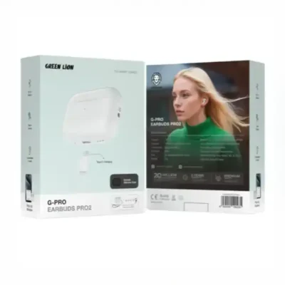 هندزفری بلوتوث گرین لاین Green Lion G-PRO Earbuds Pro2 GNAPODP2GPWH 2