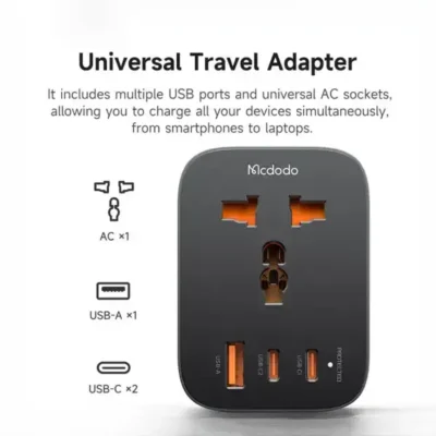 شارژر دیواری و مبدل برق مک دودو Mcdodo Travel Plug Adapter CP-0750 3