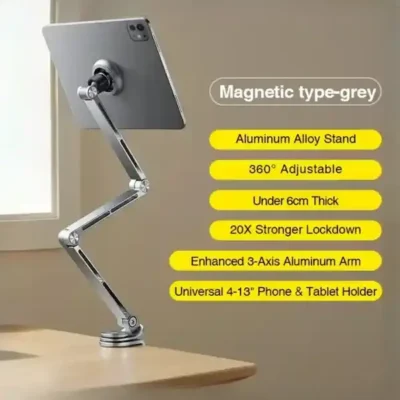 پایه تبلت و موبایل مگنتی رو میزی رتاکو RTAKO T01 megnetic Version bracket 2
