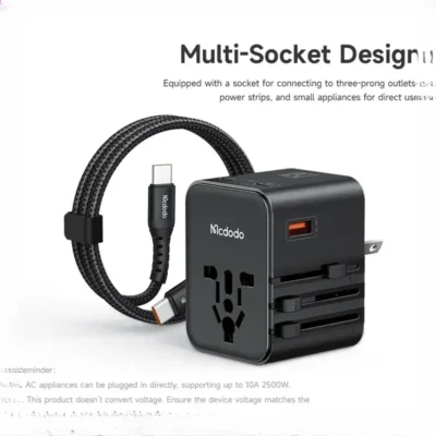 آداپتور شارژ مسافرتی 25 وات مکدودو یا کابل MCDODO CP-3260 Universal Travel Charging Adapter 3