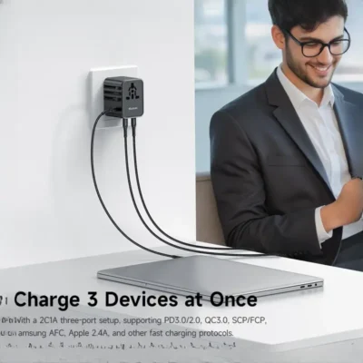 آداپتور شارژ مسافرتی 25 وات مکدودو یا کابل MCDODO CP-3260 Universal Travel Charging Adapter 5